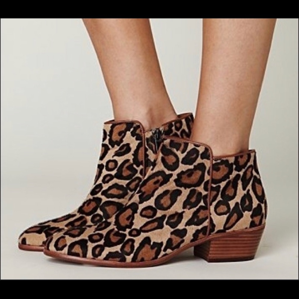 Sam Edelman Petty Leopard Calf Hair Booties